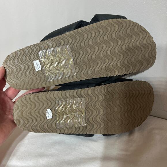 Aerie Sandals Gray Puffy Twist Comfy Casual Beachy Spring Summer Vacation 8 - Picture 7 of 8